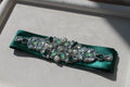 Luxuriöser Afghanischer Brautgürtel | Luxury Afghan Bridal Belt | Handgefertigter Grüner Hochzeitsgürtel | Crystal & Pearl Wedding Belt