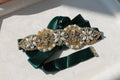 Luxuriöser Afghanischer Brautgürtel | Luxury Afghan Bridal Belt | Handgefertigter Grüner Hochzeitsgürtel | Crystal & Pearl Wedding Belt